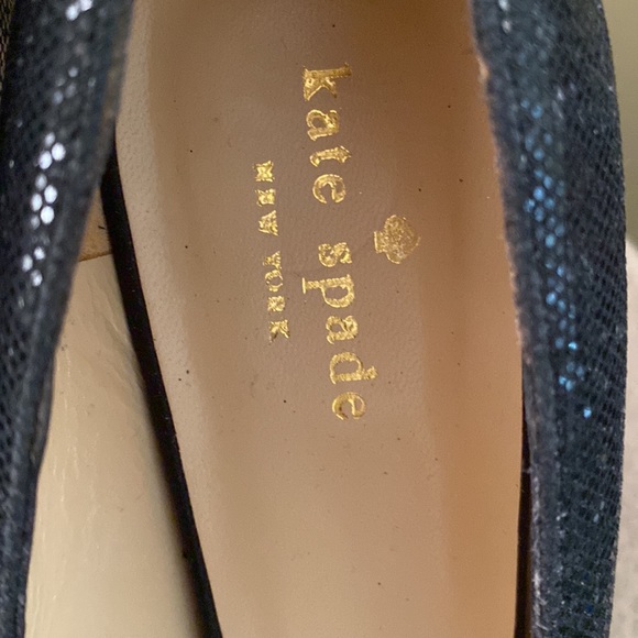 Kate Spade black sparkle peep toe heels in excellent condition - Picture 10 of 11